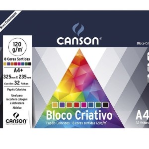 BLOCO COLORIDO CRIATIVO CARDS A4+  32 FLS 120G REF. 66667158